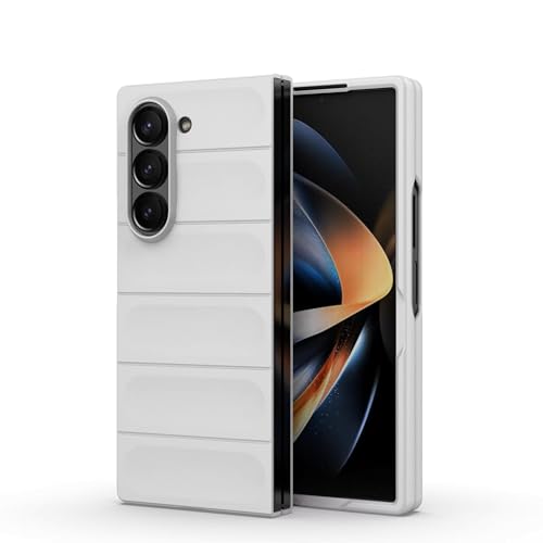 Image of Connexa Silicon UltraGuard Pro Back Cover for Galaxy Fold 6 - Shockproof, Anti-Slip Grip, Drop-Resistant, and Enhanced Corner Protection (Smart Phone NOT Included) (White)