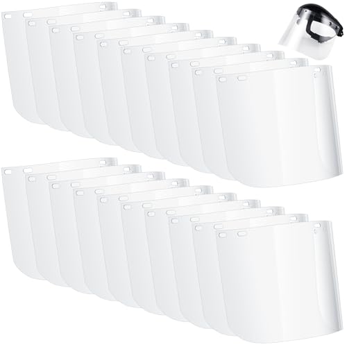 Kingdder 20 Pcs Face Shield Replacement Visors for Grinding, Edgeless