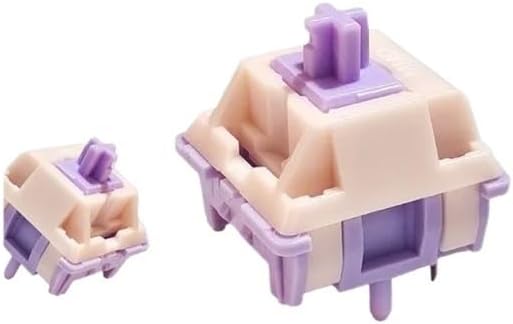 Princess V2 Switch 5Pins Linear Tactile 38/45/53/48/60g Custom Mechanical Keyboard Switches HiFi POM PTFE Material Pre-lubed(Linear-38g,110PCS)