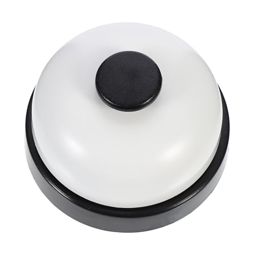 Angoily Campana de Servicio de Mesa Compacta y Ligera Timbre de Recepción Práctico y Resistente para Restaurantes Oficinas y Entrenamiento de Mascotas Negro