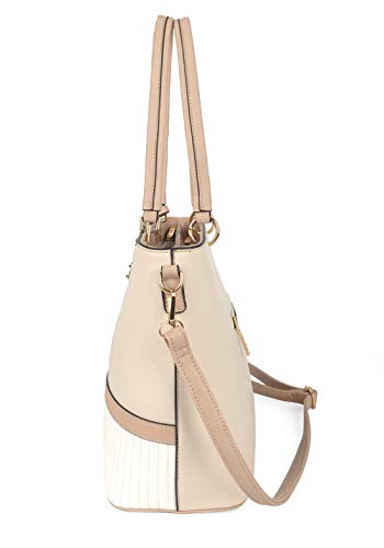 Bolsa Estruturada de Mão e Ombro Gash, Off White, Feminino
