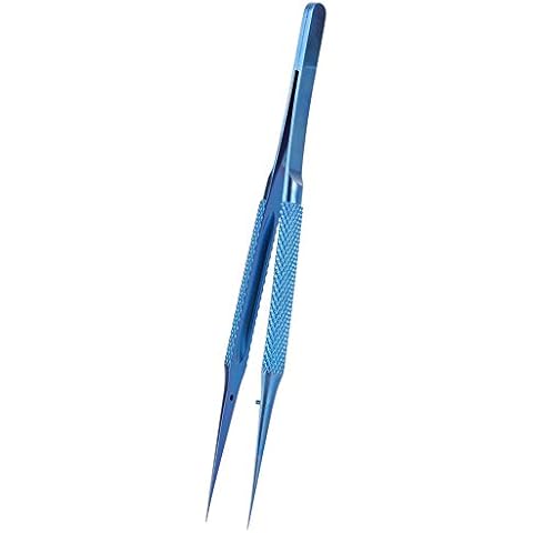 Pince à épiler de précision, pince à épiler de réparation droite pointue BT-11 0,15 mm pour ligne de mouche d'empreinte digitale de microscope de laboratoire, alliage de Ti Cover