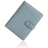 FENSPARK お薬手帳 母子手帳ケース 本革カバー 領収書 診察券 保険証 財布 おくすり マルチケース 大容量 まとめて収納 お金管理 通帳 パスポート マルチケース マイナンバーカード レディース メンズ 可愛いマルチケース ギフトボックス付き おしゃれ かわいい A6 (オイルブルー)