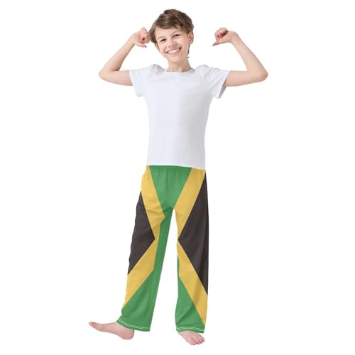 Boys' Pants Jamaica National Flag Long Bottoms Jogger Pants Elastic Waist Trousers with Pockets S-XL2