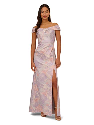 Image of Adrianna Papell Women's Jacquard Off The Shoulder Gown