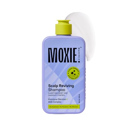 Moxie Beauty Scalp Reviving Anti-Dandruff Shampoo | AHA-BHA Anti-Dandruff Shampoo for Men & Women | Piroctone Olamine + AHA Complex | Clarifying Reset & Dandruff Control | Paraben, Sulphate & Silicone-Free | 200ml