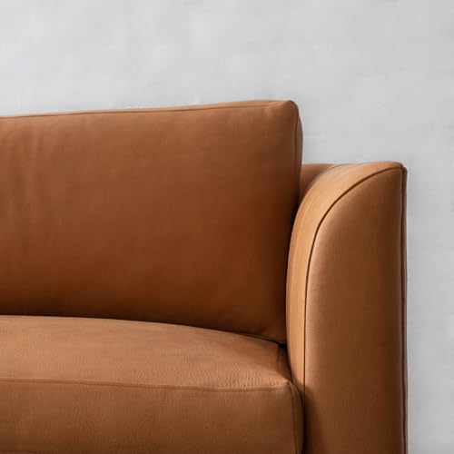 Image of Premium Leatherette Sofa for Living Room | Modern Designer Upholstered Seating | Comfortable Couch for Home, Lounge & Reception Areas | Brown (111821267 3S)