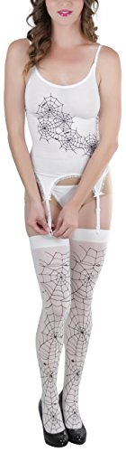 Image of ToBeInStyle Women's Bodystocking Bustier Garter Lingerie Suspender Thigh High Stockings