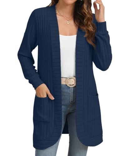 Image of YSYOKOW Cardigan Sweaters for Women Long Sleeve Open Front with Pockets