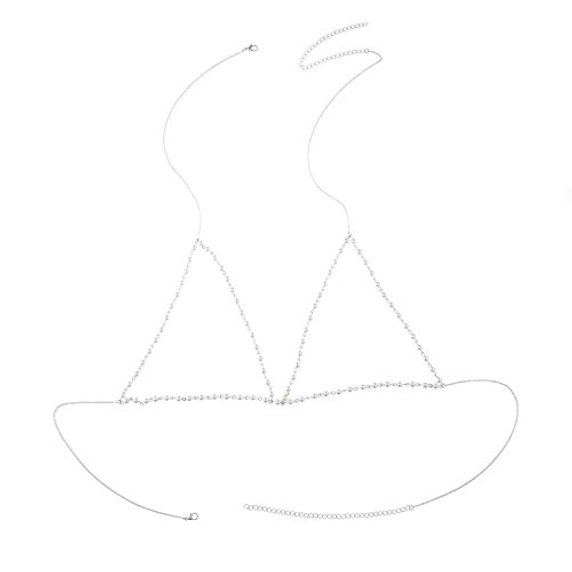 Women's Shape Pearl Body Chain, Elegant Accessory