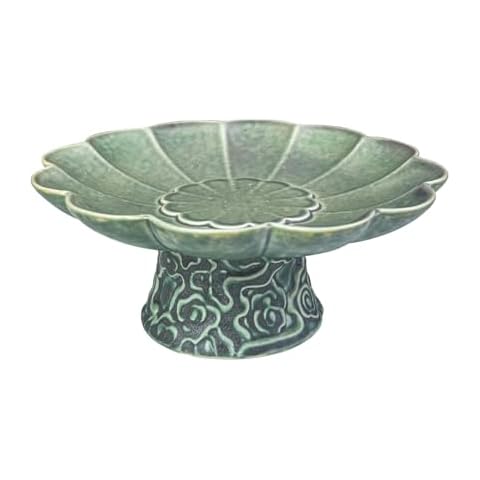 salomayes Small Vintage Footed Ceramic Decorative Bowl,Unique Glazed Finish with Color Gradient,Suitable key Dish Bowl for Entryway Table, Fruit Bowl for Kitchen Counter,Perfect Home Decor. Cover