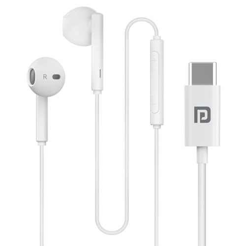 Portronics Conch Theta C in Ear Type C Wired Earphones with in Line HD Mic, Powerful Audio, 14.2mm...