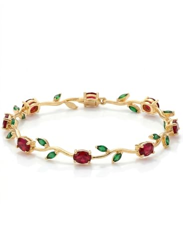 Image of MIRAYHA VIral Tulip Bracelet for Women | Bloom Floral Tulip With Crystal Stones For Women & Girls| Gift for Girlfriend & Wife|Romantic Floral Crystal | Cute Aesthetic Korean Jewellery