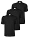 ALPIDEX Herren Polo Shirts 3er Set Poloshirt Männer Tshirt Kurzarm Shirt Einfarbig Casual Polohemd S M L XL XXL 3XL 4XL 5XL, Größe:XL, Farbe:Black