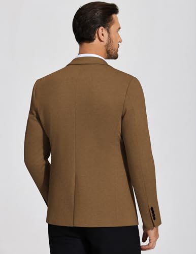 Image of COOFANDY Mens Casual Blazer Knit Sport Coat Lightweight Two Button Suit Jacket