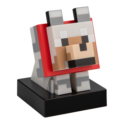 Paladone Minecraft Wolf Icon Light – 11cm Light‑Up Figure for Bedroom, Desk or Gaming Setup – Battery Powered