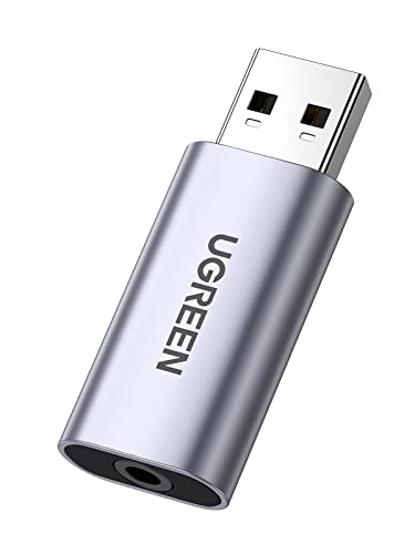 UGREEN Tarjeta de Sonido Externa Adaptador de Audio USB a Jack
