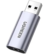 UGREEN Carte Son Externe Adaptateur USB Audio vers 3,5 mm Jack Compatible avec PC Ordinateur Port...