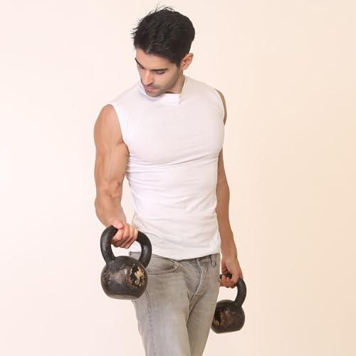 Image of SHIBA Men's Broad-Shoulder Cotton Sleeveless Vest Cotton Innerwear | Sizes 85-100 cm