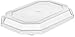 CFS 670130 Polypropylene Octagonal Lid, 10.87" Length x 7.31" Width x 1-1/4" Height, See Thru (Case of 6)