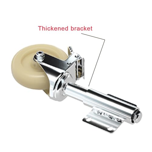 Ruedas de puerta con freno, soporte resistente con resorte, diseño antideslizante y silencioso, ruedas de nailon de 3 a 5 pulgadas para puertas de madera y metal