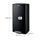 Tower T838020BLK Rechteckiger Treteimer mit herausnehmbarem Inneneimer und Filterfach, 40 l, robuster Karbonstahl, Schwarz