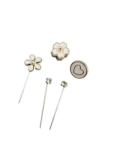 Image of MeiSie Magnetic Hijab Accessories Combo - Pack of 5 | No-Snag Scarf Clips, Brooches & Tie Tack for Women & Girls