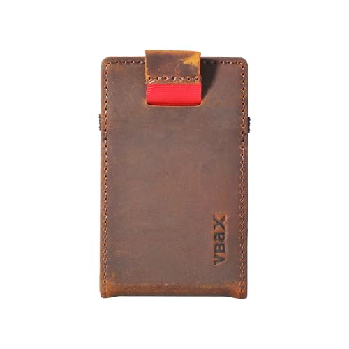 Image of RFID Minimalist Slim Wallet for Men and Women, Holds Up to 12 Cards, Cash, Key Thin and Lightweight Credit Card Holder Vintage Color