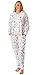 INTIMO Gilmore Girls Womens' Icons Toss Print Luke's Diner Stars Hollow Footless Sleep Union Suit (Small/Medium) White