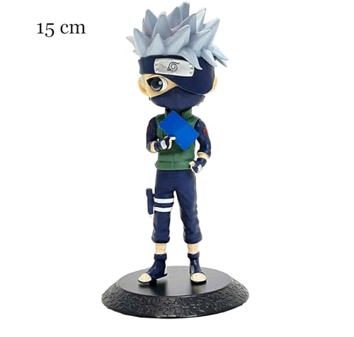 Image of Kakashi Hatake Action Figure with Keychain Naruto Anime Collectible PVC Model | Action Figure Collectibles for Home Decor, Office Desk & Gifting (Kakashi Hatake + Keychain)