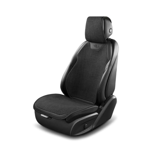 Housse de siège universelle en lin noir pour voiture et SUV