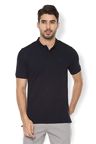 Image of Van Heusen Men's Solid Regular Fit Polo (VSKPWRGFC13267 Navy L)
