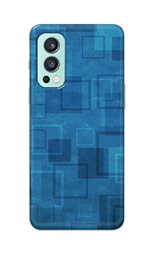 Image of Printed Hard Back Cover Case for OnePlus Nord 2 5G Back Cover (Plain Azure Blue) -702
