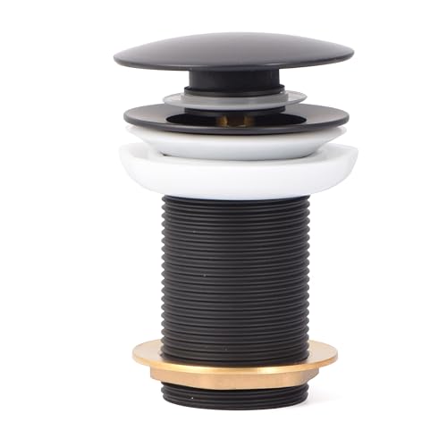 Image of Pop Up Floor Coupling|Drainer Trap|5 Inch|Full Thread|Waste Coupling|Anti Cockroach Foul|Ideal For: Floor|Kitchen|Sink|Bathroom|Wash Basin|Material: Brass|Color: Black|Set Of 1