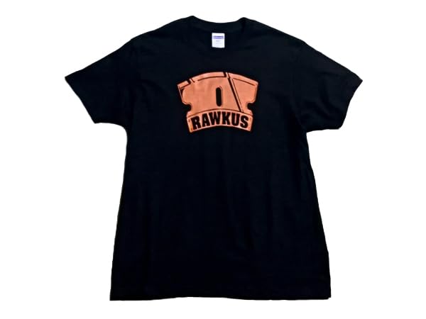 Amazon.co.jp: Rawkus Records ロウカスレコーズ 半袖Tシャツ 黒 L 