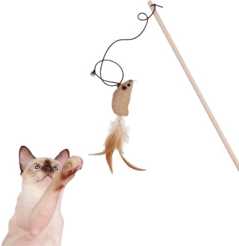 Brinquedo Para Gato Vara Varinha Interativa Rato Vareta Com Elást...