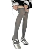 Qsvbeeqj Calcetines altos para mujer por encima de la rodilla calcetines tubo nylon muslo alto calcetines novedad disfraz accesorios regalos por encima de la rodilla, C, talla única