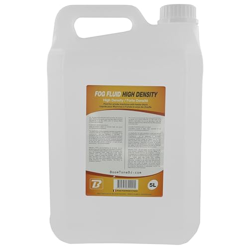 BoomToneDJ Nebelfluid, Flüssigkeit für Nebelmaschinen, Transparent, hohe Dichte L 5 L durchsichtig