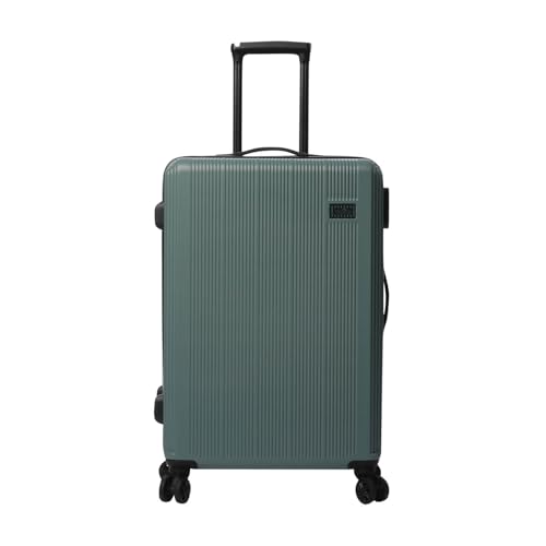 TOTTO - Maleta Rígida Mediana, Modelo SKO M, 45.8 x 62 x 26 cm, Capacidad 73L, Resistente a Impactos, Ruedas 360º, Manija Telescópica, Correas Internas, Candado 3 Dígitos, Color Silver Pine Verde