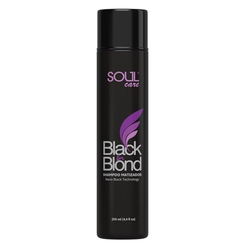 Shampoo Matizador Profissional Black Blond: 300ml - Para Cabelo Loiro e Grisalho Desamarelador Soul Care