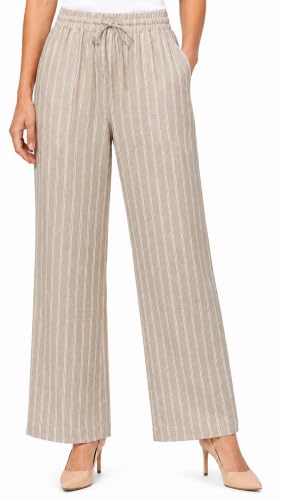 Image of Gap Womens Wide Leg Linen Pull on Pant