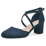 Greatonu Damen Pumps Riemchenpumps Spangenpumps Sandale mit Kreuz...