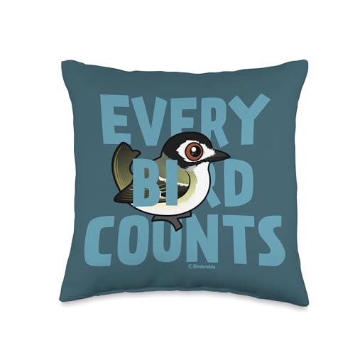 Birdorable Black-capped Vireo Every Bird Counts Conservation Throw Pillow