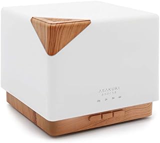 ASAKUKI 700ml Essential Oil Diffuser, Premium 5 In 1 Ultrasonic Aromatherapy Fragrant Oil Vaporizer Humidifier, Timer and Auto-Off Safety Switch, 7 LED Light Colors