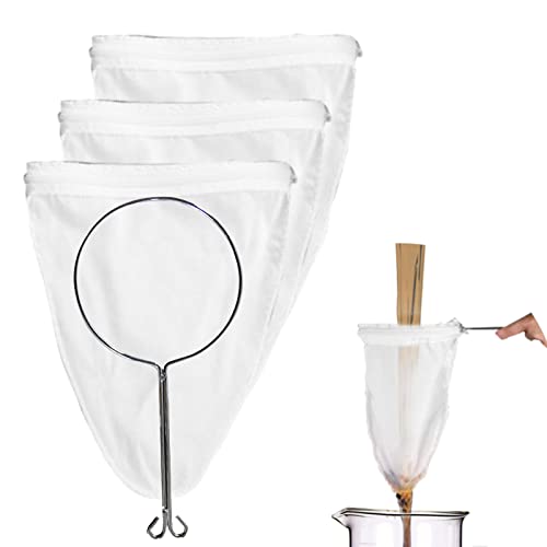 Strainers Fine Mesh With Handle,11.5 X 12.5In Ultra Fine Mesh Strainer Bag With Zipper,Food Grade Filter Bag,Nut Milk Bags,For Coffee,Milk,Oil,Juice #TOP10