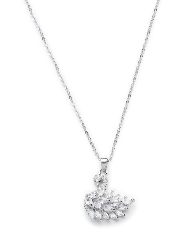 Latest Stylish Millenia Dancing Swan Necklace Jewellery Set for Women | Pendant Necklace Gift for Girls | Women's Jewelry | Birthday, Anniversary, Special Occasion Gifts | Fashion Accessories-image-40