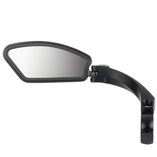 DmDoyy Espejo Para Bicicleta, Espejo Retrovisor Bicicleta, Espejo Para Bicicleta Eléctrica, Espejo Para Scooter Eléctrico, Gran Campo De Visión HD, Giratorio Y Retráctil 360°(1 Pieza, Izquierda)