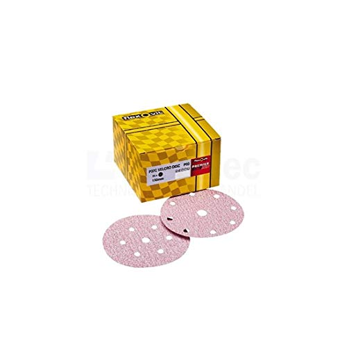 Flexovit 66254405884 Discos de Papel Velgrip, P37CT, 120 Grano, 15 Hoyos, 150 mm Diámetro, Set de 100