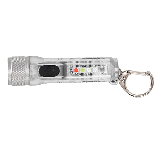 SPYMINNPOO Mini Lanterna LED Chaveiro Recarregável à Prova de Ferrugem Brilhante para Acampamento Ao Ar Livre, Caminhadas Noturnas de Emergência, Portátil de Aço Inoxidável para Chaveiro de Mochila