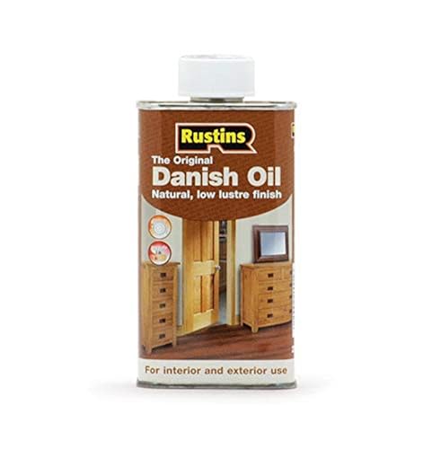 Rustins Danish Oil 250ml - Rich Natural Glow - Enhances Wood Grain Beautifully Professional-Grade Finish Easy DIY Application